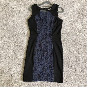 Banana Republic Black & Blue sheath dress size 4